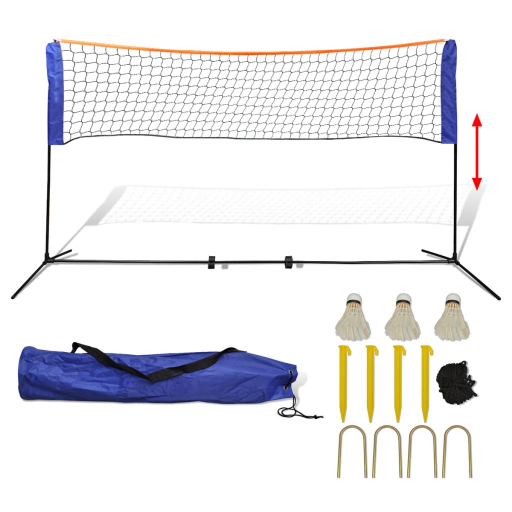 Badmintonnetz-Set mit Federbällen 300 x 155 cm