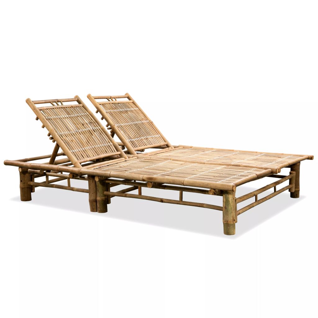 Sonnenliege für 2 Personen Bambus