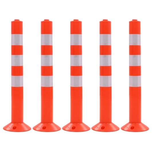 Verkehrspoller 5 Stk. Kunststoff 75 cm