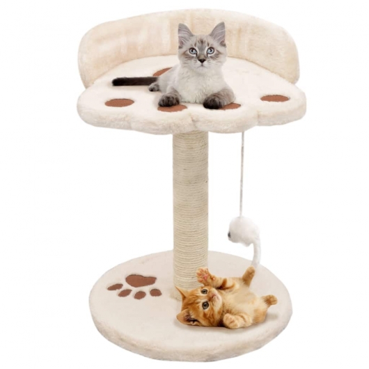 Katzen-Kratzbaum Sisal 40 cm Beige und Braun