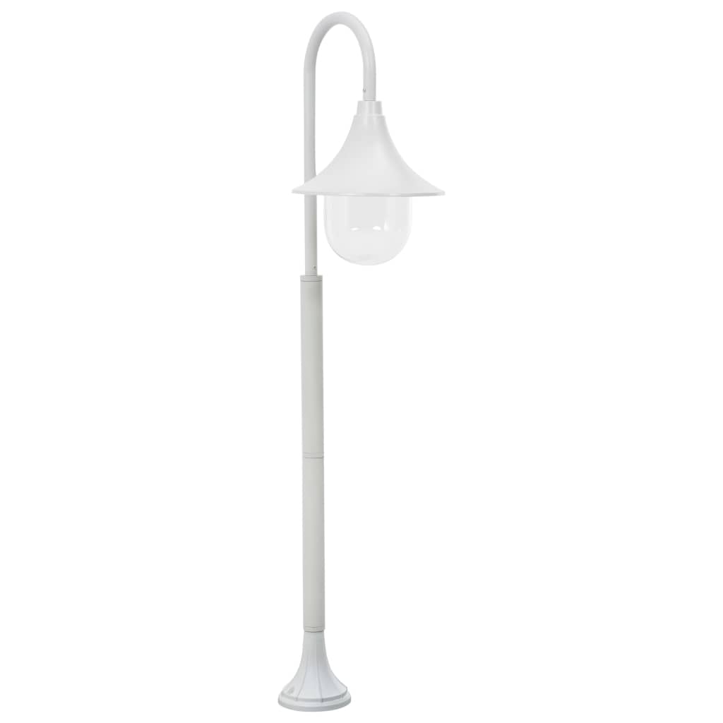 Garten-Pollerleuchte E27 120 cm Aluminium Weiß