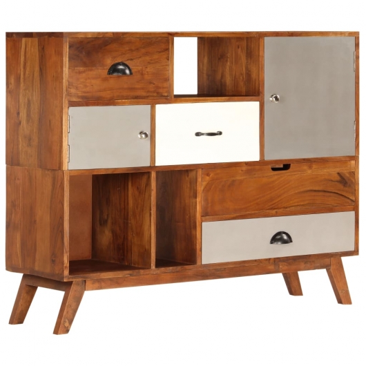 Sideboard 115x35x86 cm Massivholz Akazie