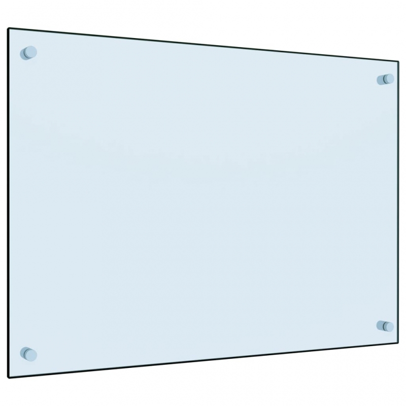 Küchenrückwand Weiß 70x50 cm Hartglas