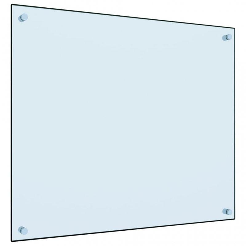 Küchenrückwand Weiß 70x60 cm Hartglas