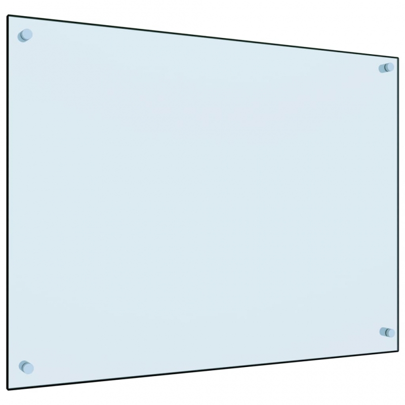 Küchenrückwand Weiß 80x60 cm Hartglas