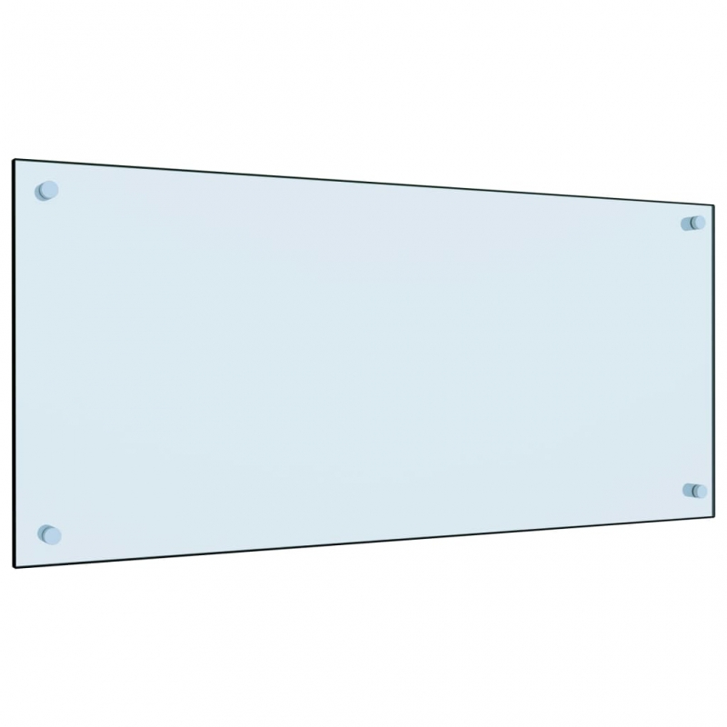 Küchenrückwand Weiß 90x40 cm Hartglas