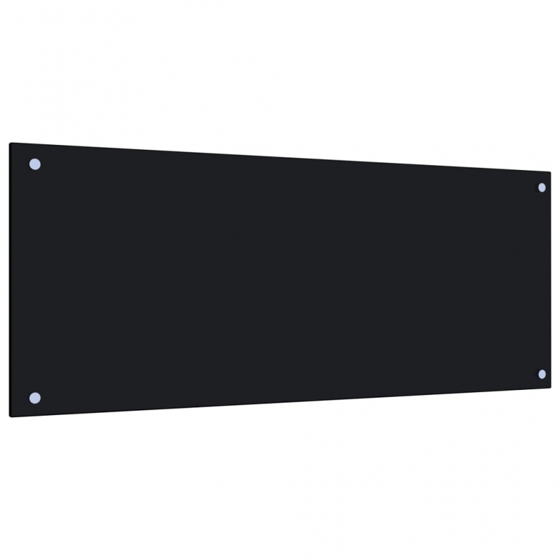 Küchenrückwand Schwarz 100x40 cm Hartglas