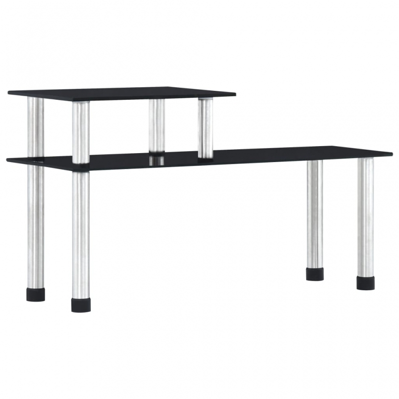 Küchenregal Schwarz 45×16×26 cm Hartglas