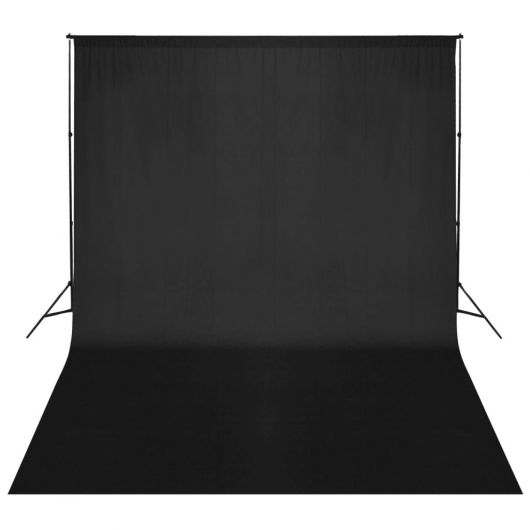 Fotohintergrund-System 500 x 300 cm Schwarz
