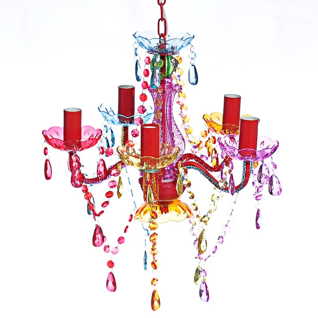 Kronleuchter 5 Glühbirnen Mehrfarbig