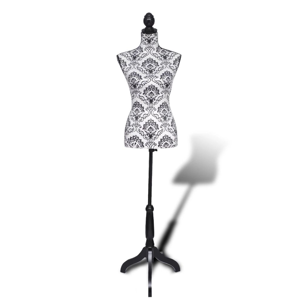 Damenbüste Schneiderpuppe Torso Schwarz Weiß