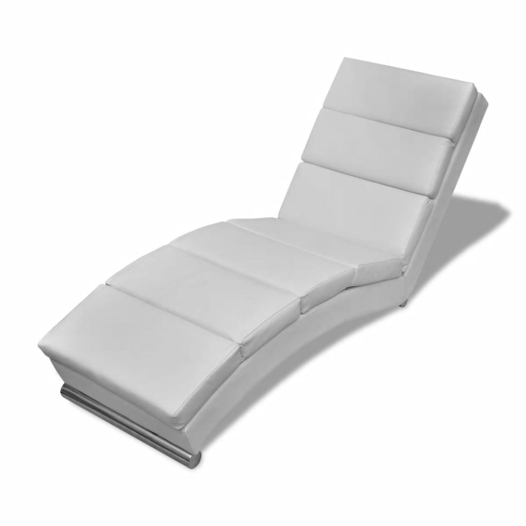 Chaiselongue Weiß Kunstleder