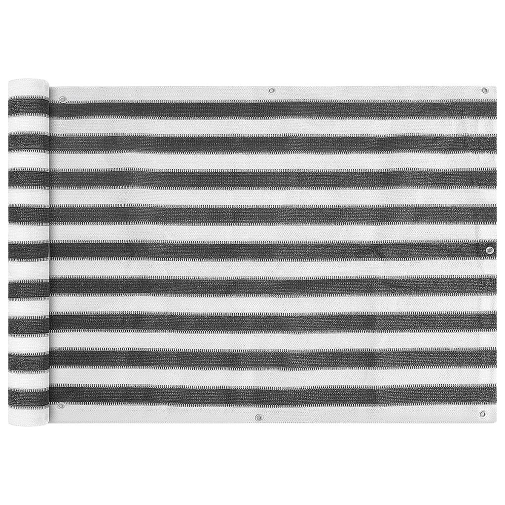 Balkonsichtschutz HDPE 75x400 cm anthrazit und weiß