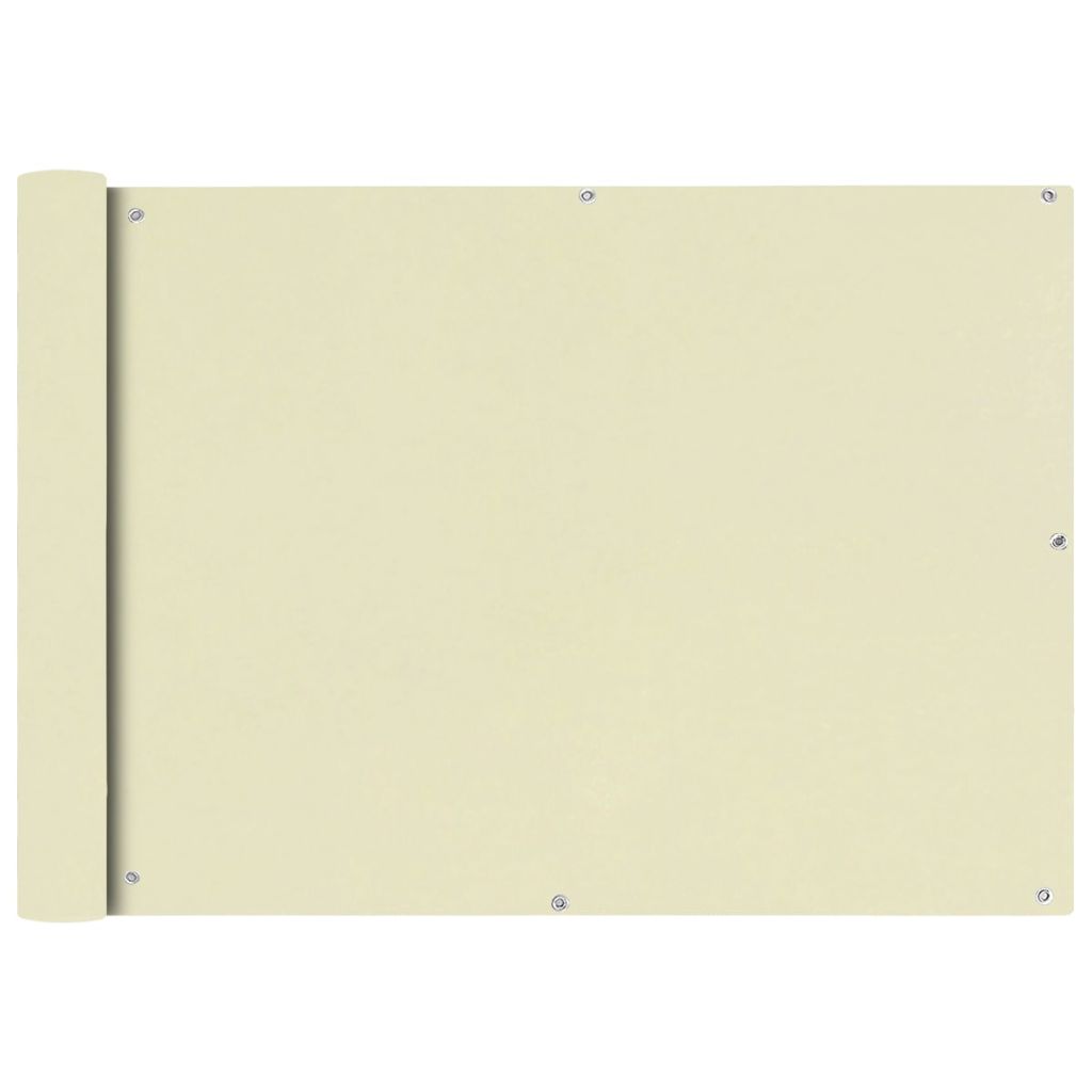 Balkonsichtschutz Oxfordgewebe 75x600 cm Creme