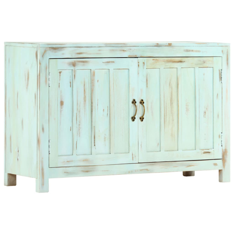 Sideboard Hellblau 110x35x70 cm Massivholz Mango