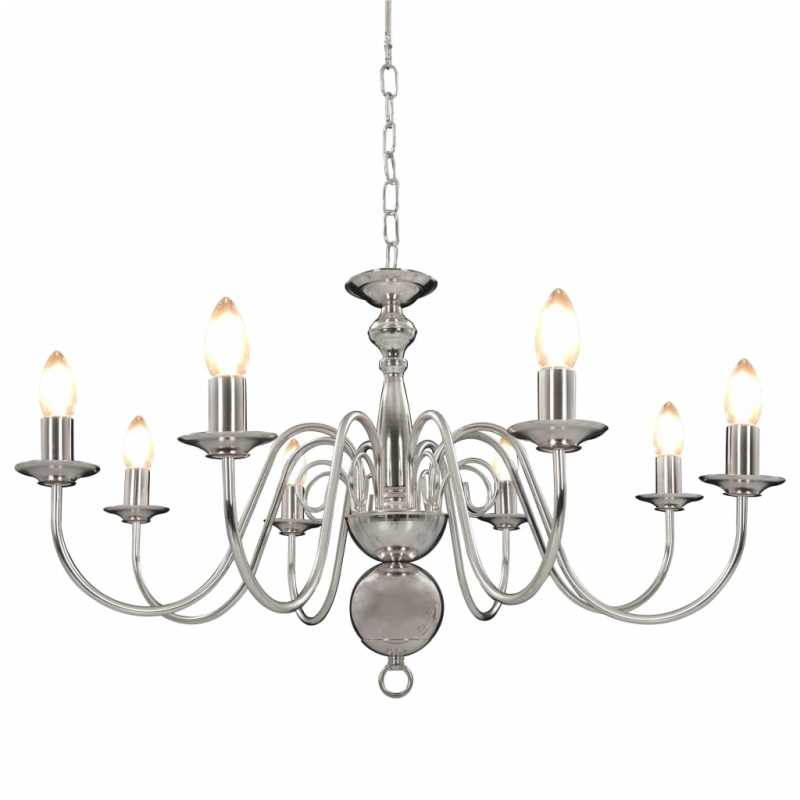 Kronleuchter Silbern für 8 x E14 Glühbirnen