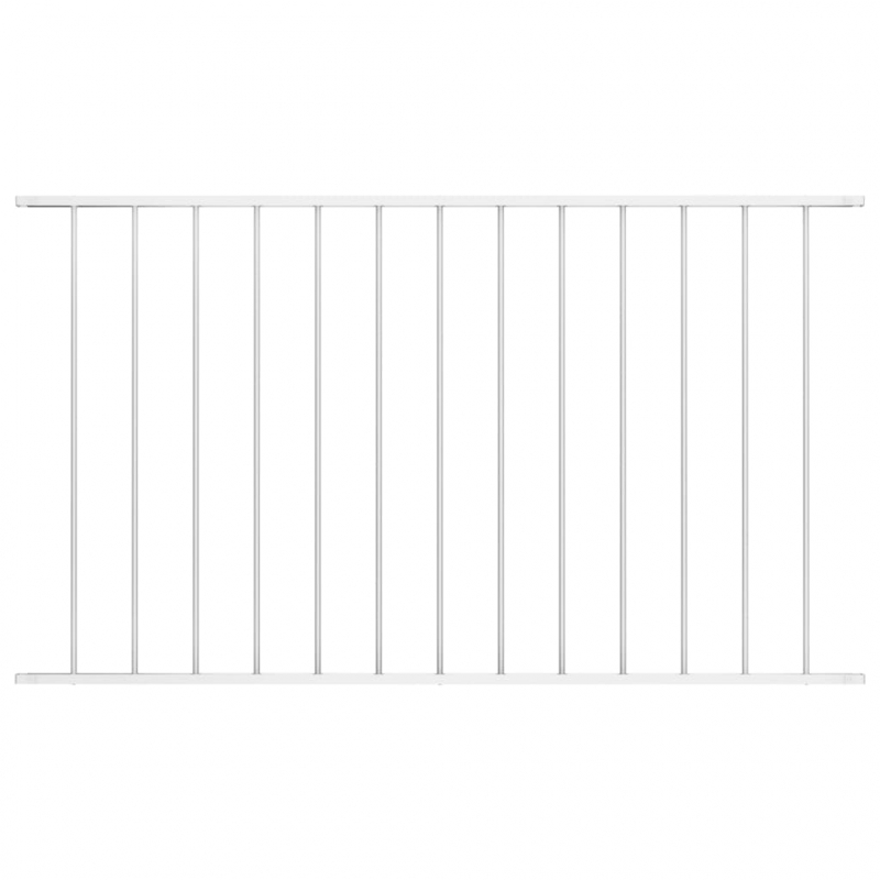 Zaunfeld Pulverbeschichteter Stahl 1,7x1m Weiß