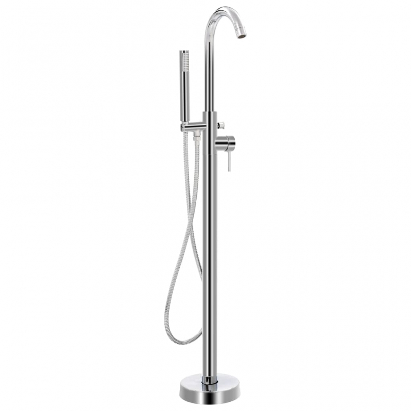 Freistehende Badewannenarmatur Edelstahl 118,5 cm
