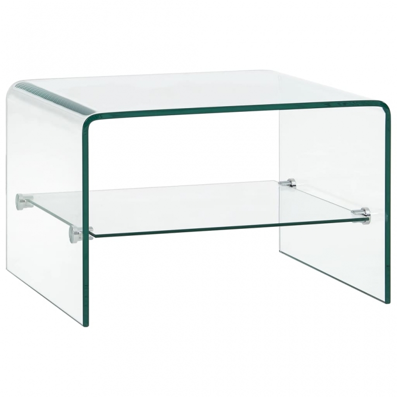 Couchtisch Transparent 50×45×33 cm Hartglas