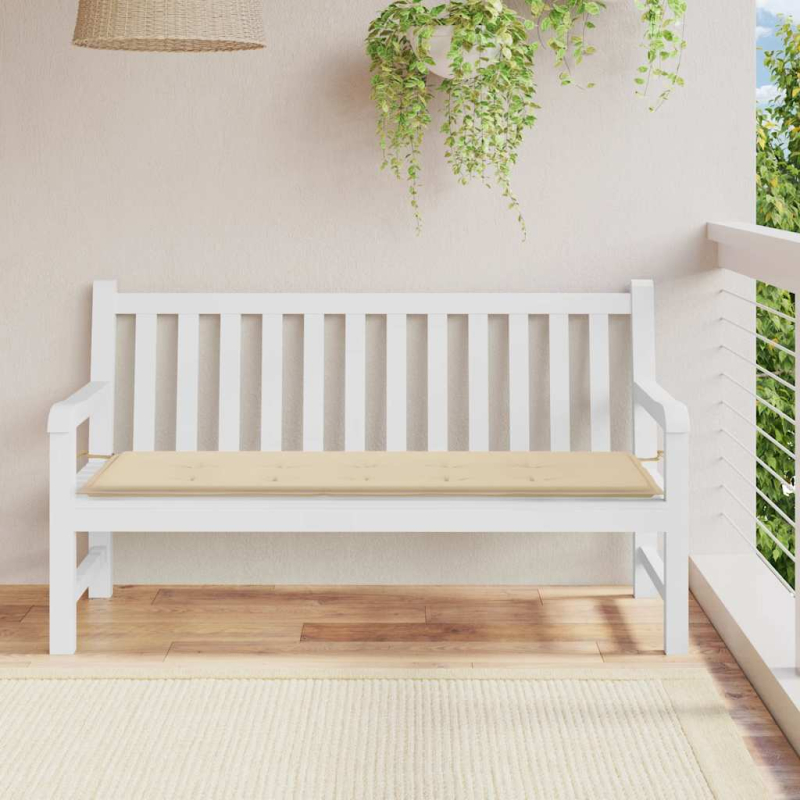 Gartenbank-Auflage Beige 150x50x4 cm Oxford-Gewebe