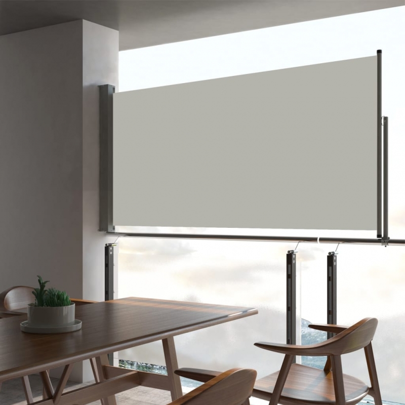 Ausziehbare Seitenmarkise 80×300 cm Creme