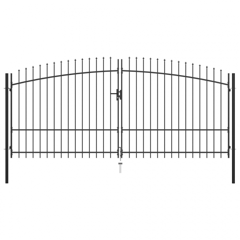 Doppelflügel-Gartentor mit Speerspitzen 400 x 225 cm