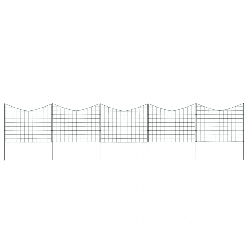 Gartenzaun Set Konkav 77,5x64 cm Grün