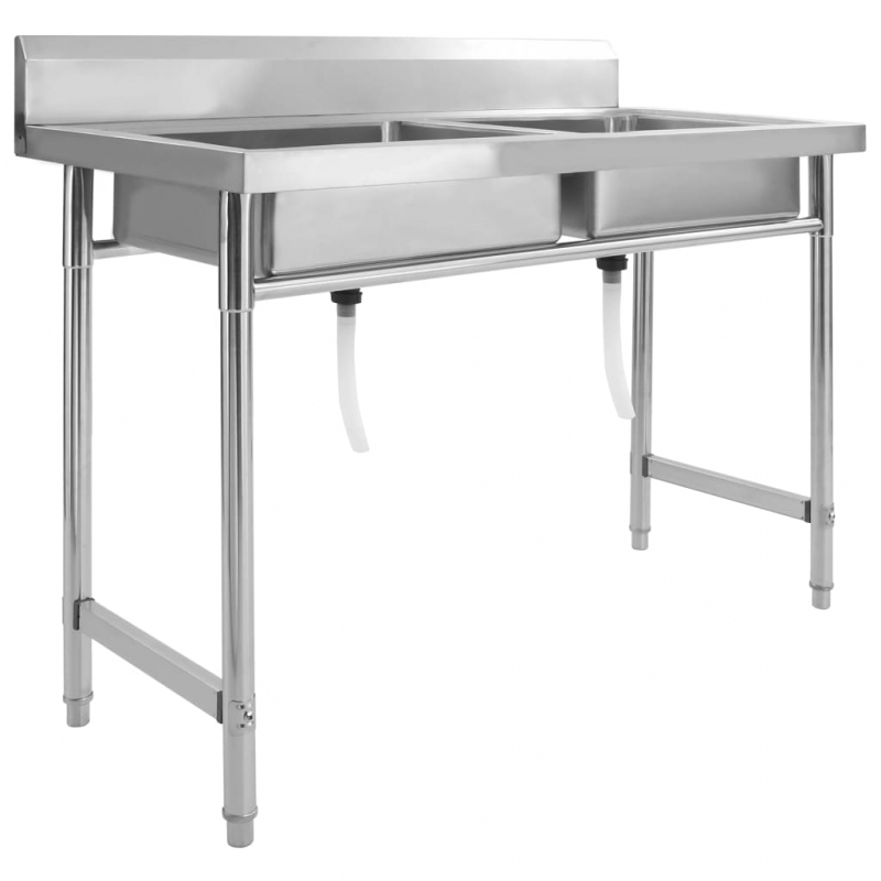 Küchenspüle Doppelbecken Edelstahl