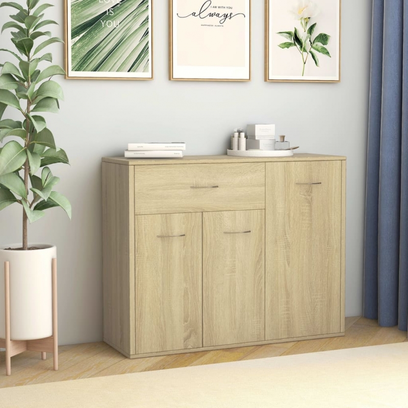 Sideboard Sonoma-Eiche 88x30x70 cm Holzwerkstoff