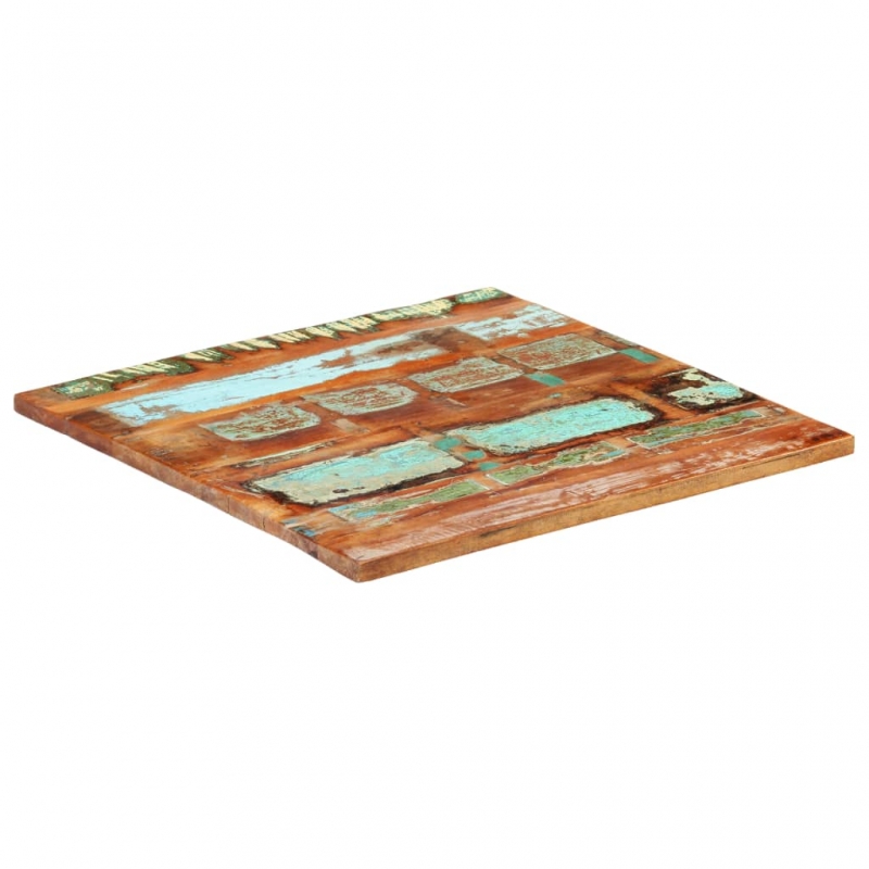 Tischplatte Quadratisch 70x70 cm 25-27 mm Altholz Massiv