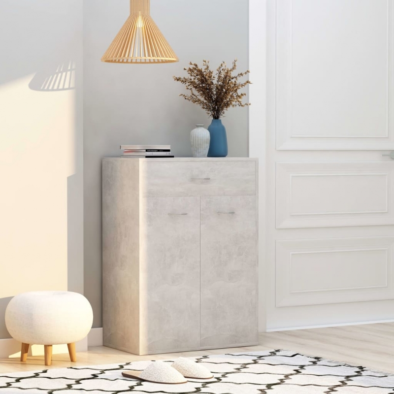 Schuhschrank Betongrau 60x35x84 cm Holzwerkstoff