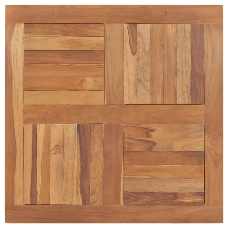 Tischplatte Massivholz Teak Quadratisch 80×80×2,5 cm