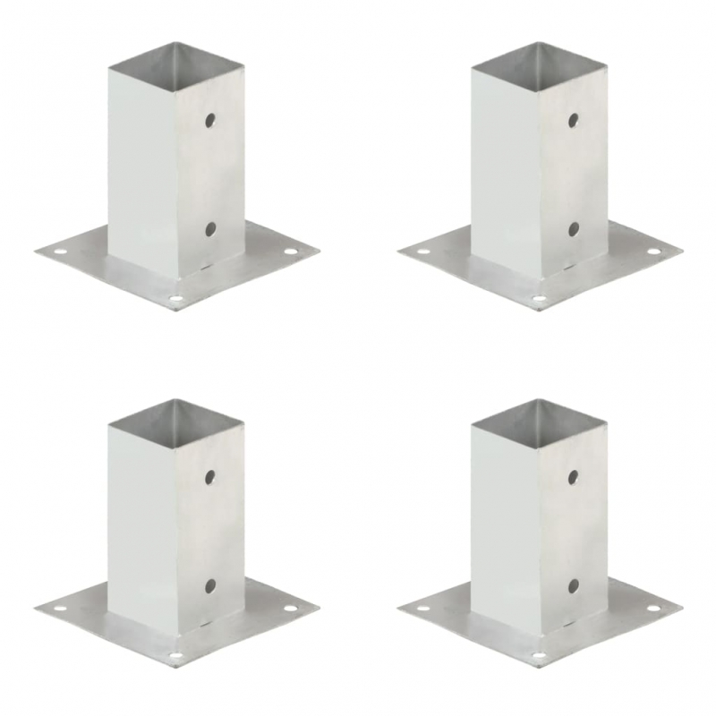 Pfostenanker 4 Stk. Verzinktes Metall 71 mm