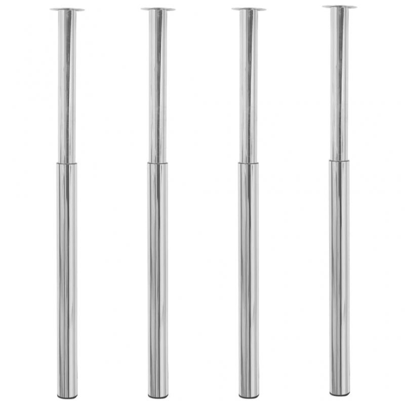 Teleskopische Tischbeine 4 Stk. Chrom 710 - 1100 mm
