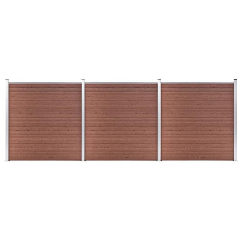 Gartenzaun WPC 526x186 cm Braun