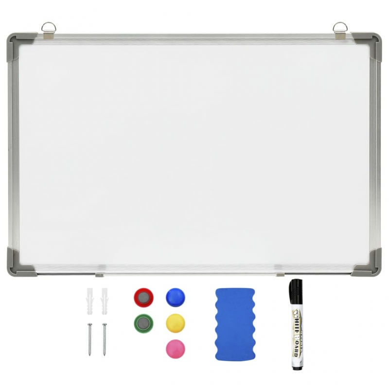 Magnetisches Whiteboard Weiß 60 x 40 cm Stahl