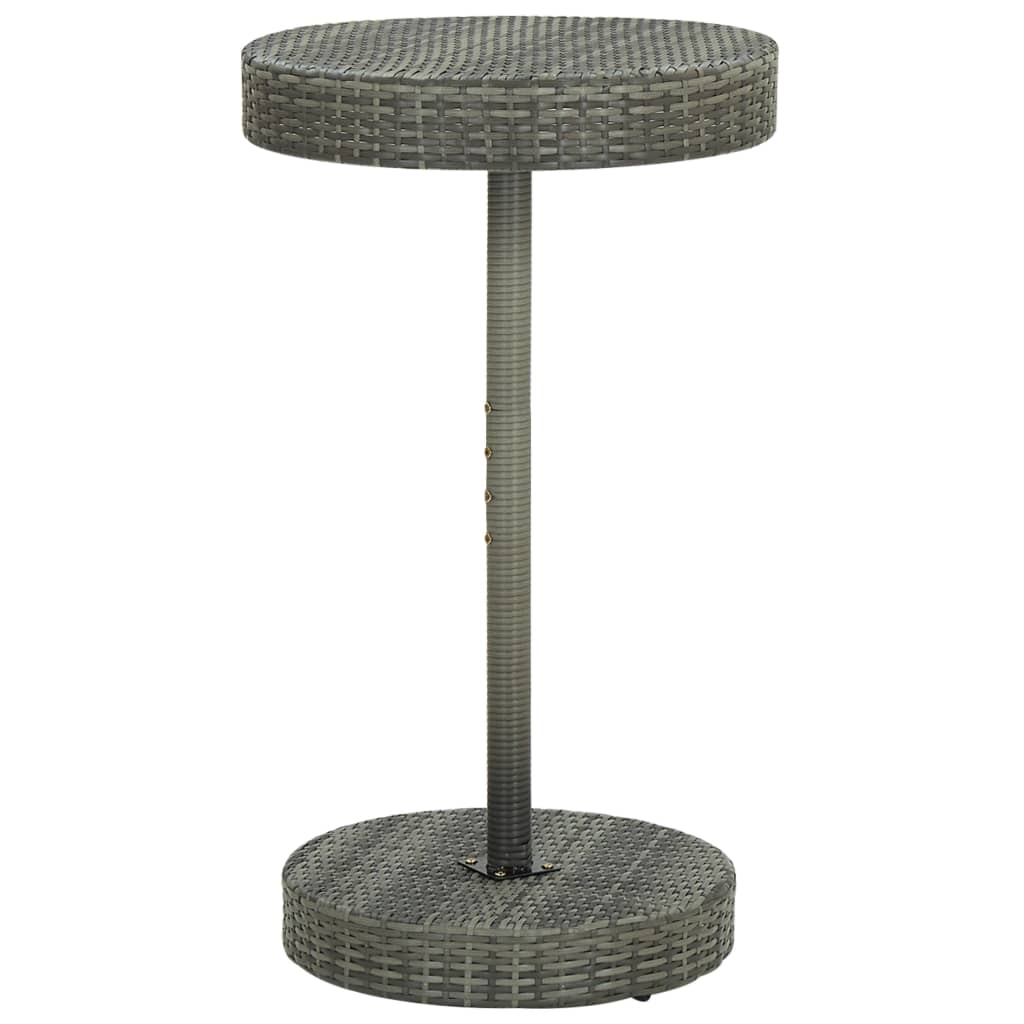 Gartentisch Grau 60,5x106 cm Poly Rattan