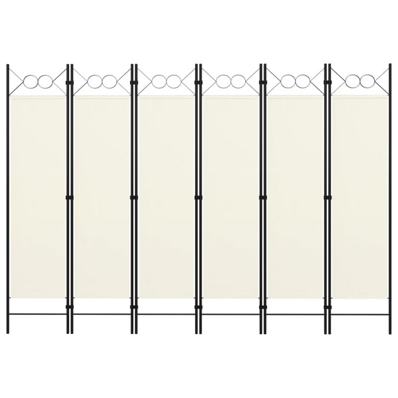 6-tlg. Raumteiler Weiß 240x180 cm
