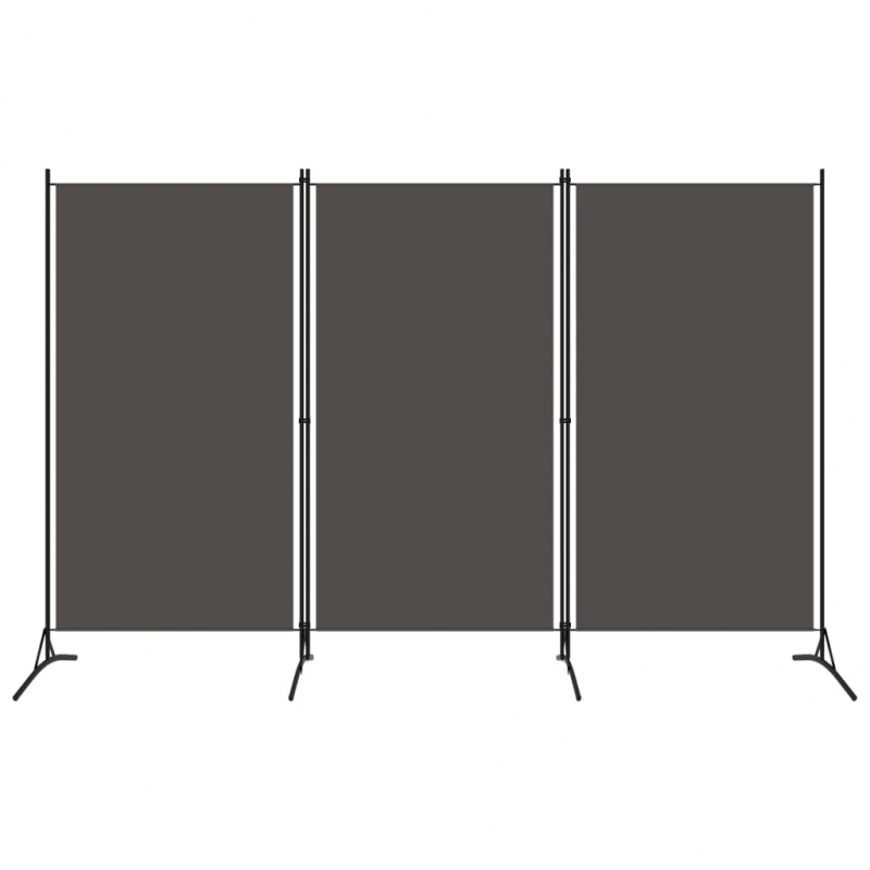 3-tlg. Raumteiler Anthrazit 260x180 cm