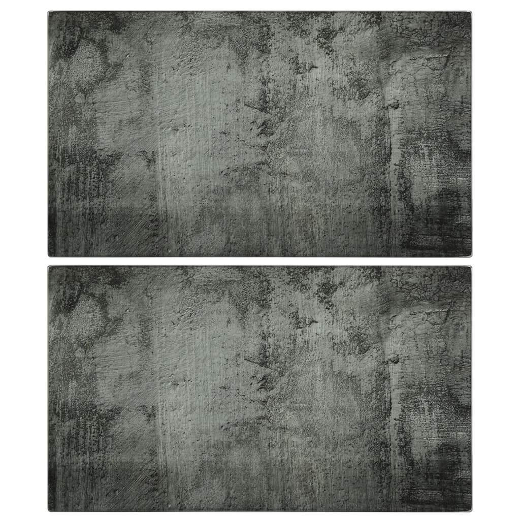 Schneidebretter 2 Stk. in Betonoptik Hartglas