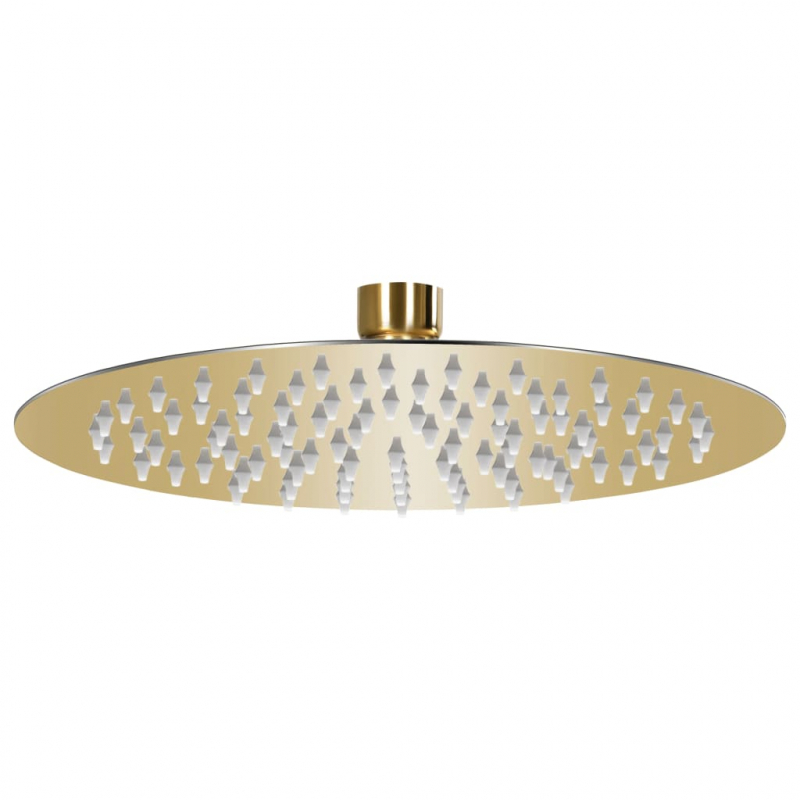 Regenbrause Edelstahl 20 cm Rund Golden