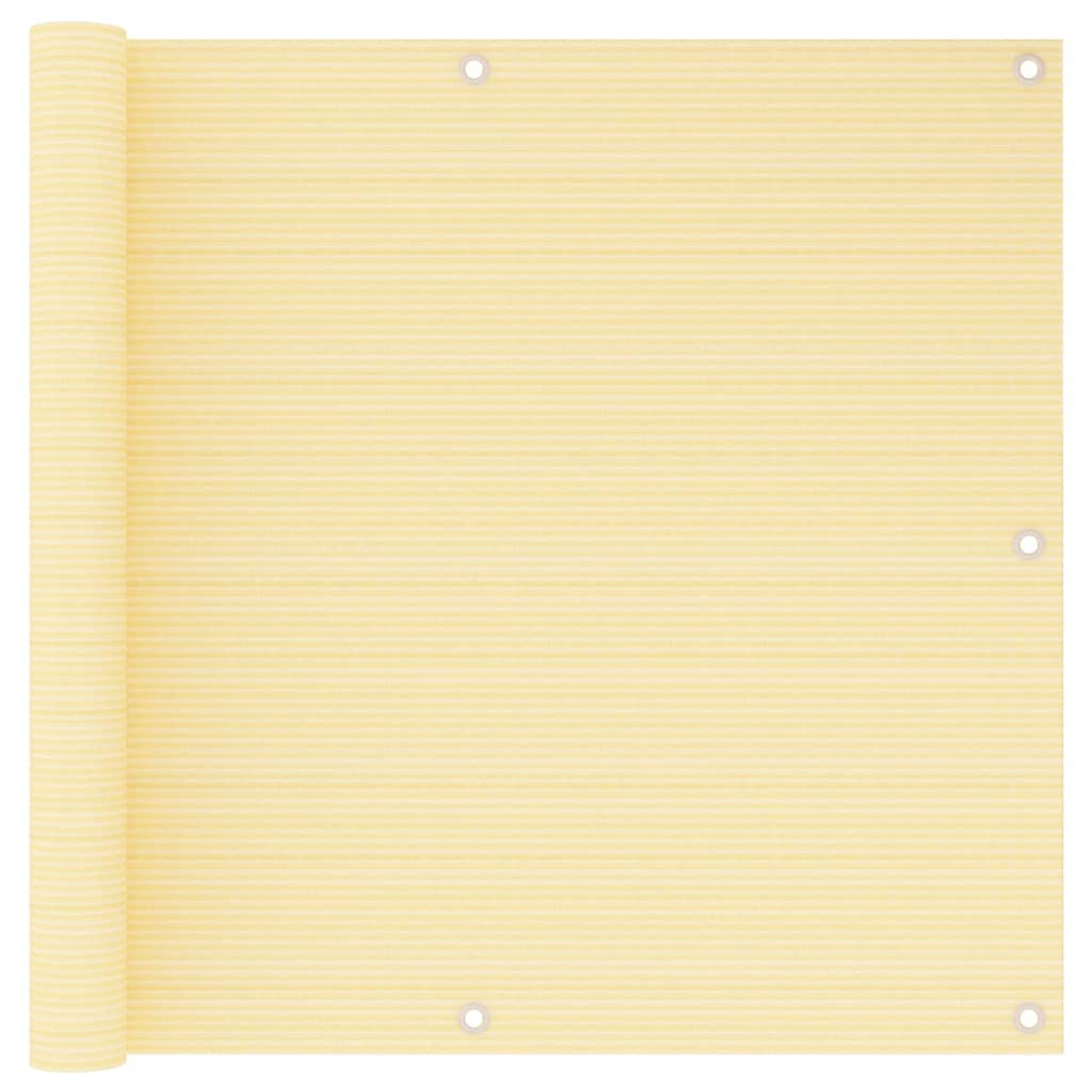 Balkon-Sichtschutz Beige 90x500 cm HDPE