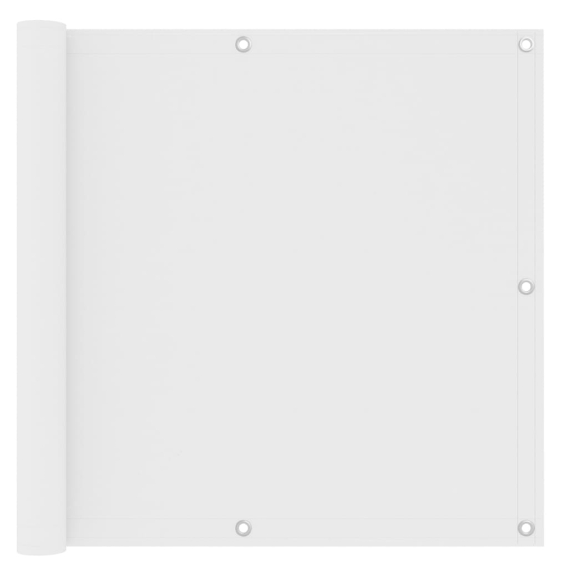 Balkon-Sichtschutz Weiß 90x400 cm Oxford-Gewebe