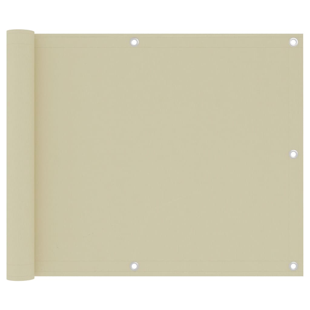 Balkon-Sichtschutz Creme 75x300 cm Oxford-Gewebe