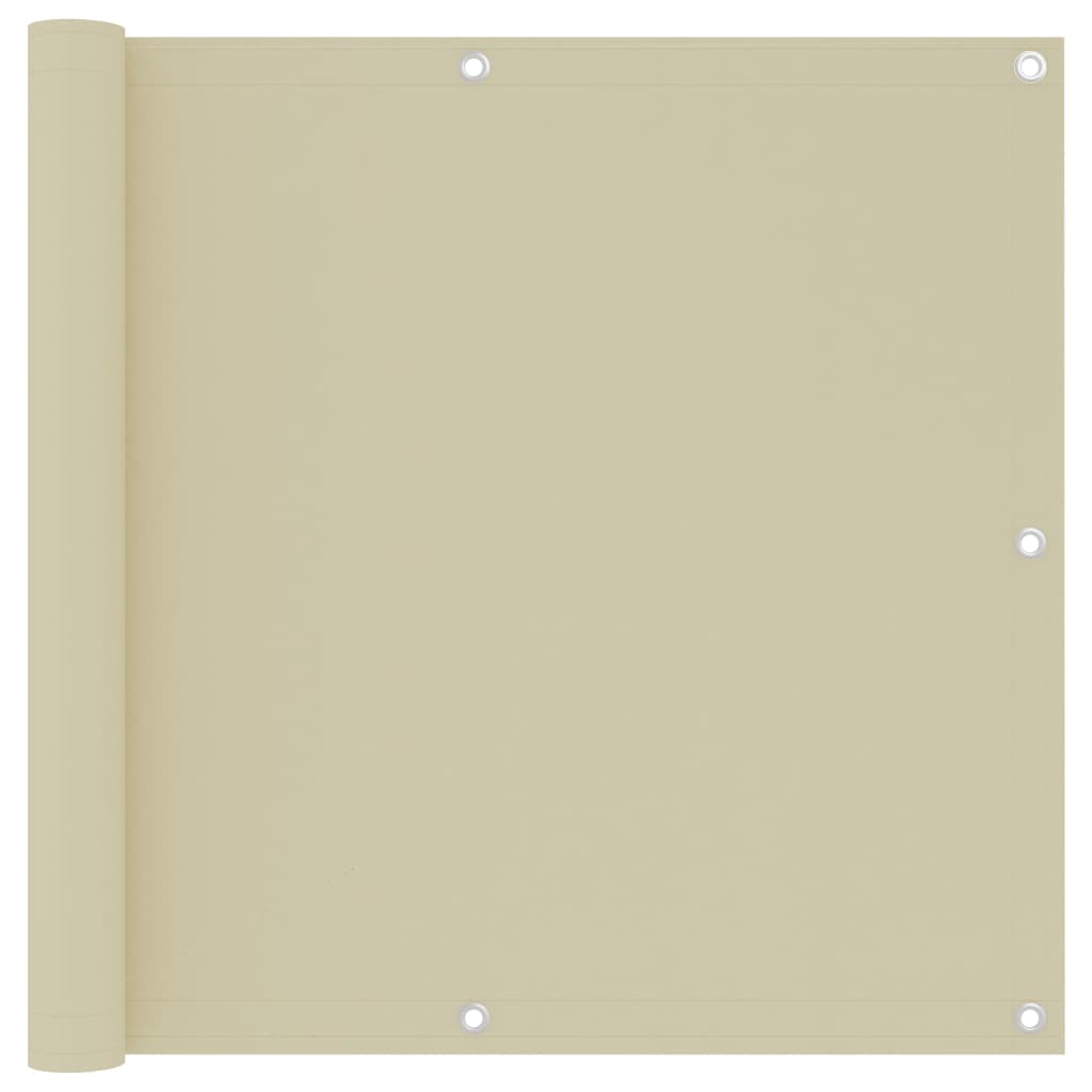 Balkon-Sichtschutz Creme 90x300 cm Oxford-Gewebe