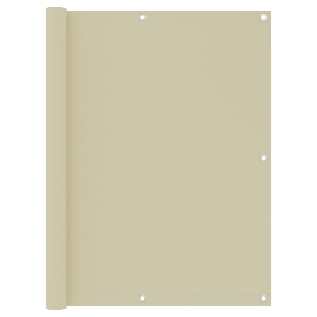 Balkon-Sichtschutz Creme 120x500 cm Oxford-Gewebe