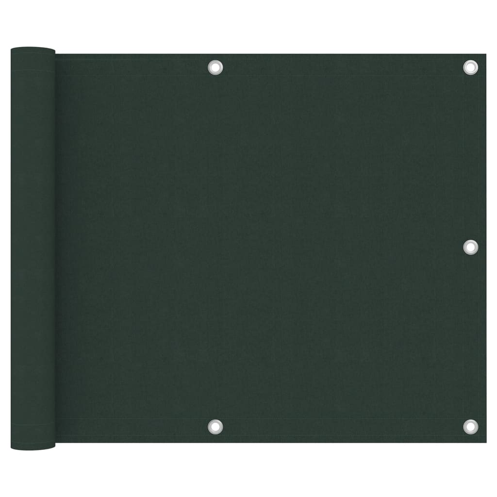 Balkon-Sichtschutz Dunkelgrün 75x400 cm Oxford-Gewebe