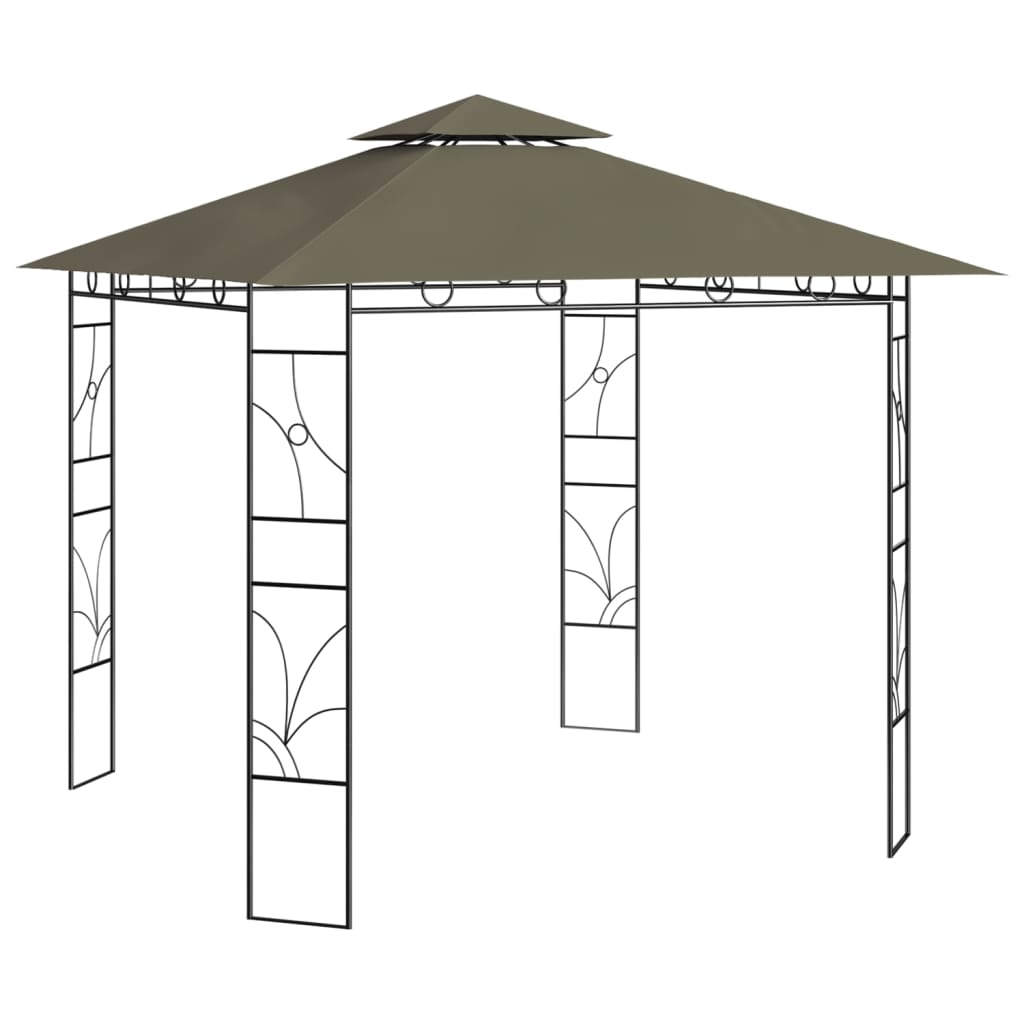 Pavillon 3x3x2,7 m Taupe 160 g/m²