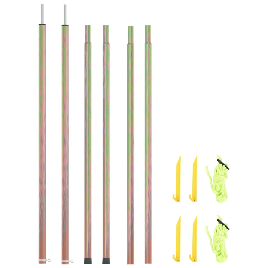 Teleskop-Zeltstangen 170-255 cm 2 Stk. Verzinkter Stahl
