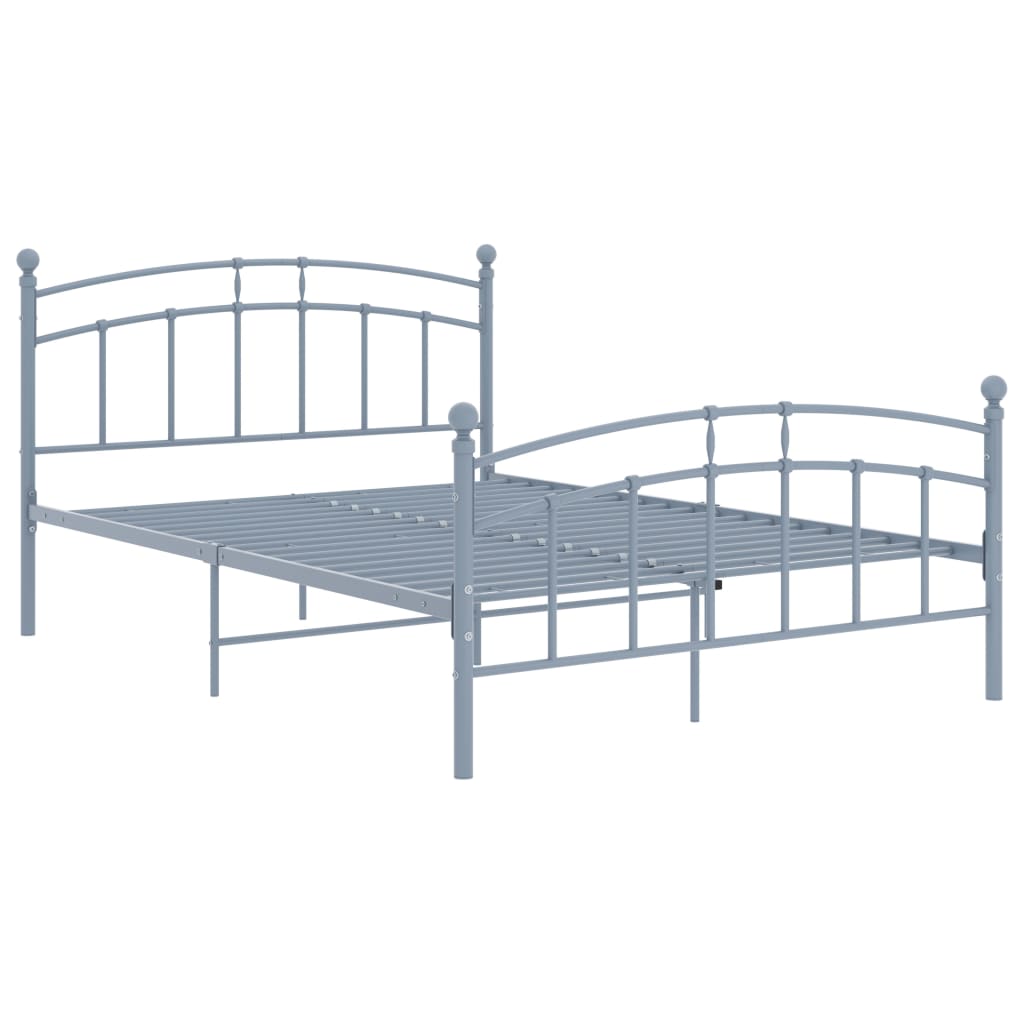 Bettgestell Grau Metall 140x200 cm